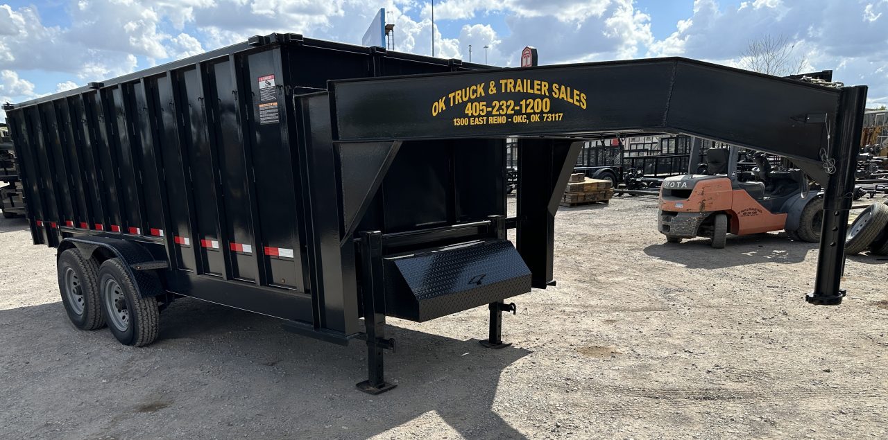 New 2025 Road Boss 83x16 Tandem Axle Gooseneck with 4' Sides Dump Trailer