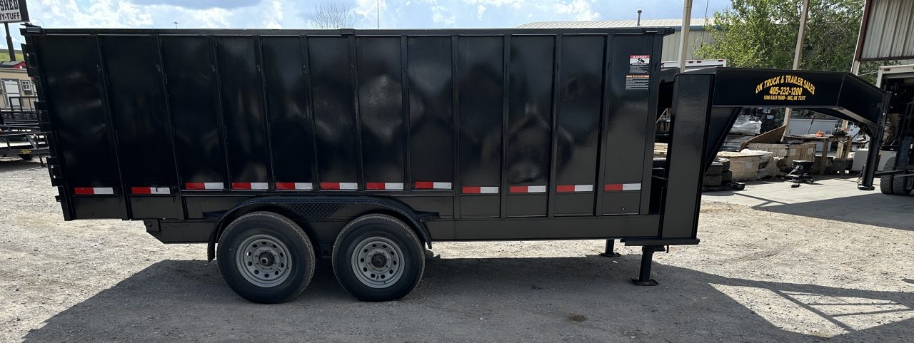 New 2025 Road Boss 83x16 Tandem Axle Gooseneck with 4' Sides Dump Trailer