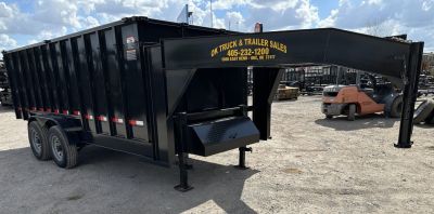New 2025 Road Boss 83x16 Tandem Axle Gooseneck with 4' Sides Dump Trailer