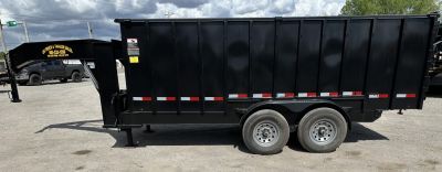 New 2025 Road Boss 83x16 Tandem Axle Gooseneck with 4' Sides Dump Trailer