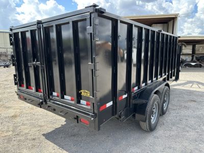 New 2025 Road Boss 83x16 Tandem Axle Gooseneck with 4' Sides Dump Trailer