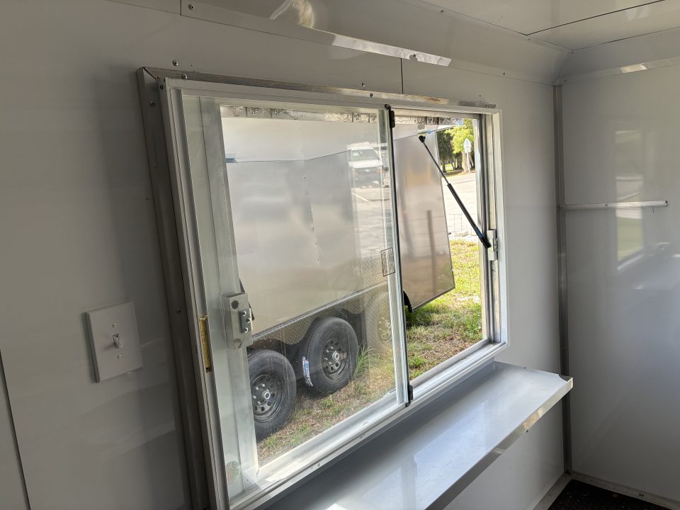 Used 2025 All World Trailers 7 x 12 Blue Food Truck Concession Trailer