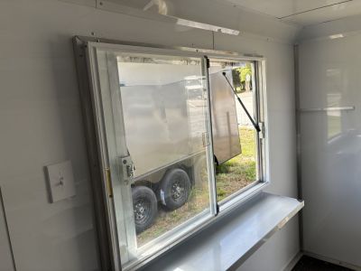 Used 2025 All World Trailers 7 x 12 Blue Food Truck Concession Trailer