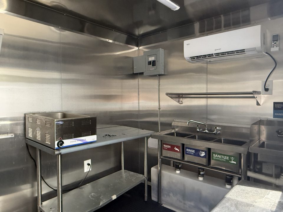 Used 2025 All World Trailers 7 x 12 Purple Food Trailer with Fridge & Dish Washing Stations Concession