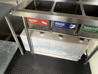 Used 2025 All World Trailers 7 x 12 Purple Food Trailer with Fridge & Dish Washing Stations Concession