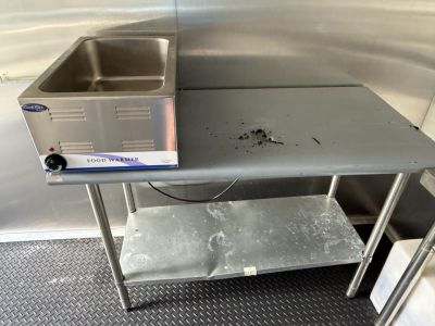 Used 2025 All World Trailers 7 x 12 Purple Food Trailer with Fridge & Dish Washing Stations Concession