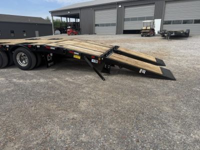 New 2026 Behnke 102"x31' 20 TON Pintle Hitch Tag Trailer *AIR RAMPS*