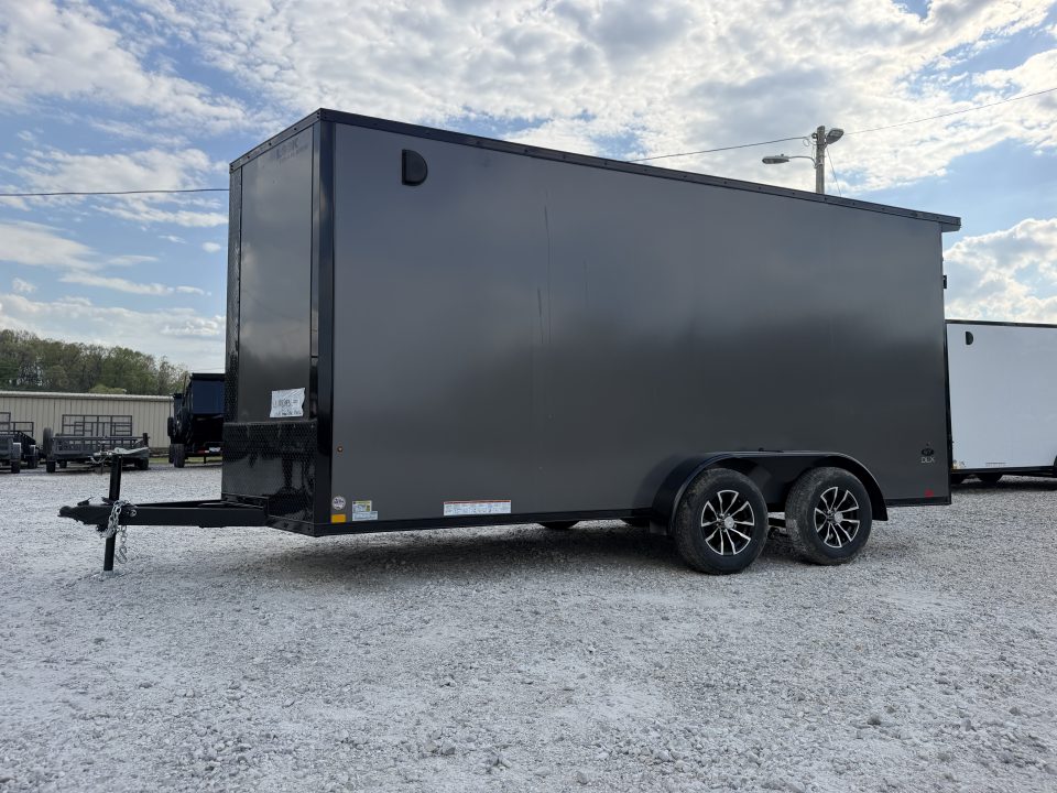 New 2026 Look Trailers 7x16 Ramp Charcoal/ Blackout Package Cargo / Enclosed Trailer