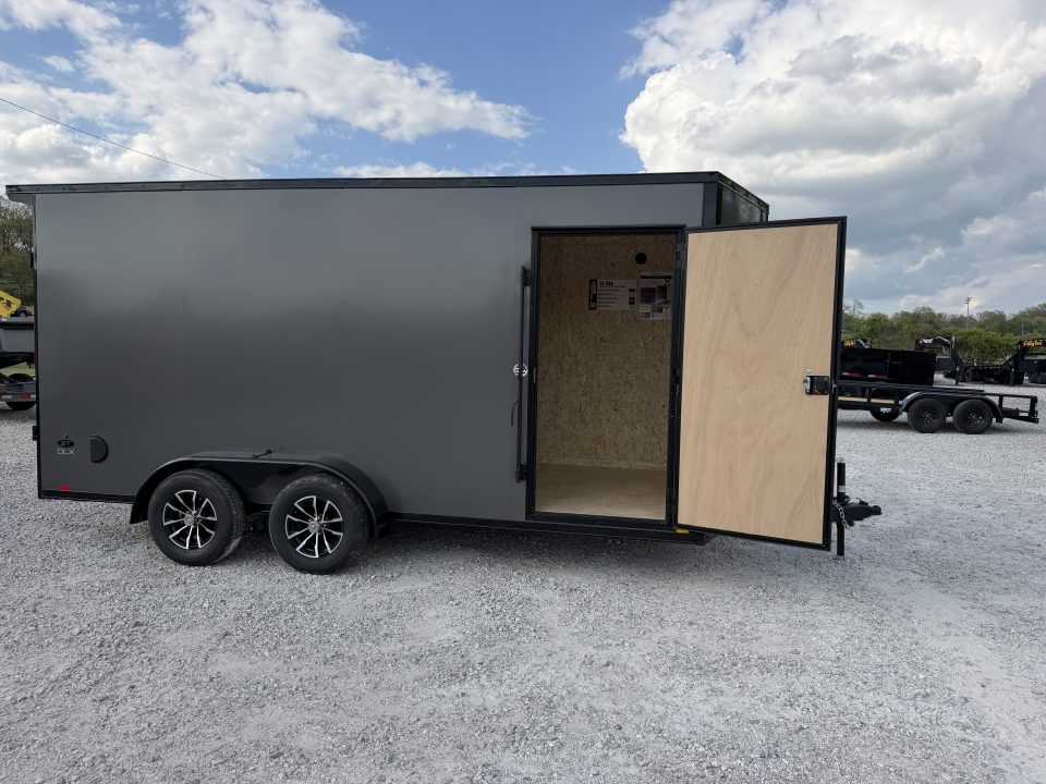 New 2026 Look Trailers 7x16 Ramp Charcoal/ Blackout Package Cargo / Enclosed Trailer