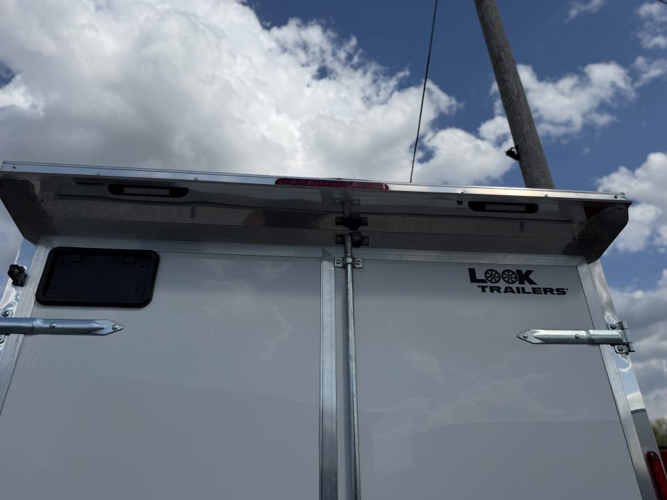 New 2026 Look Trailers 7x16 Barn Door White / Chrome Package Cargo / Enclosed Trailer