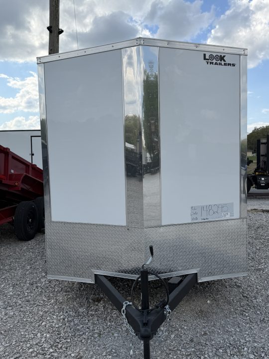 New 2026 Look Trailers 7x16 Barn Door White / Chrome Package Cargo / Enclosed Trailer