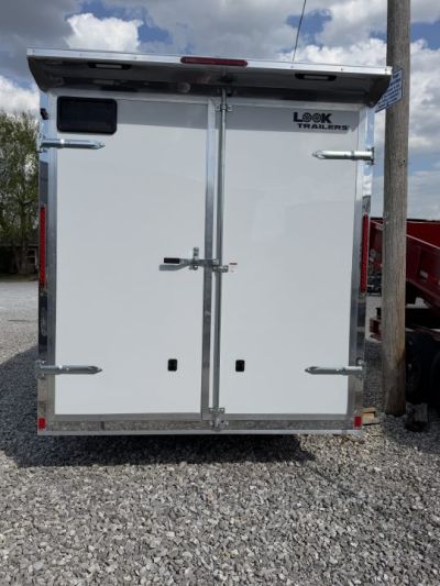 New 2026 Look Trailers 7x16 Barn Door White / Chrome Package Cargo / Enclosed Trailer