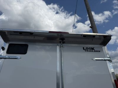 New 2026 Look Trailers 7x16 Barn Door White / Chrome Package Cargo / Enclosed Trailer