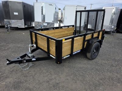 New 2026 Sure-Trac 5X8 - 3 BOARD HIGH SIDES Utility Trailer