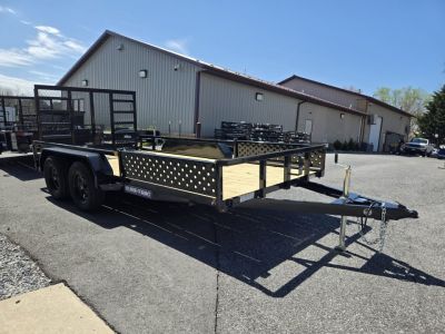 New 7 X 14 Sure-Trac ATV Tube Top Utility Trailer, 7k GVWR w/Removable Side Ramps & Reinforced Gate