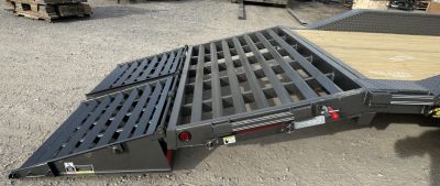New 2026 East Texas Trailers 102"x24' Gooseneck Lowstyle w/ Drive over fenders & Mini Macho Dove Equipment Trailer