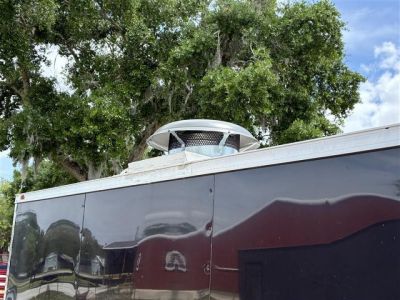 Used 2025 All World Trailers 7 x 12 Black Single Axle Food Trailer Concession