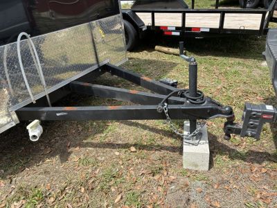 Used 2025 All World Trailers 7 x 12 Black Single Axle Food Trailer Concession