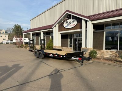 New Liberty 6'11" x 18' + 2' Channel Frame Equipment Trailer 14K