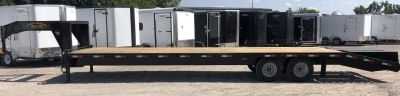 New 2026 Road Boss 32' Tandem Axle Gooseneck with Combo Dove Equipment Trailer