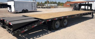 New 2026 Road Boss 32' Tandem Axle Gooseneck with Combo Dove Equipment Trailer