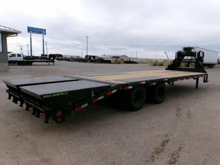 New 2027 Load Trail 102x28 GN Flatbed w/ Max Ramps 24k
