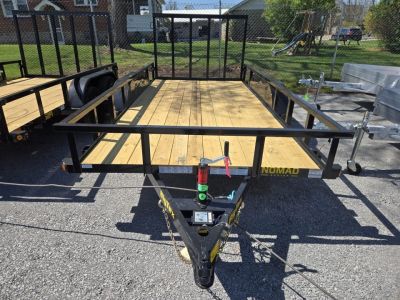 New 6'5" x 14' Big Tex 60PI Tandem Axle Utility Trailer, 6k GVWR ***2" Ball, Spring Assist Gate, Set Back Jack, Spare Mount