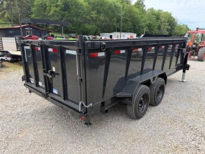 New 2026 Hillcrest Trailers 7x16 17.6k w/ HD ramps & Hyd jacks Dump Trailer