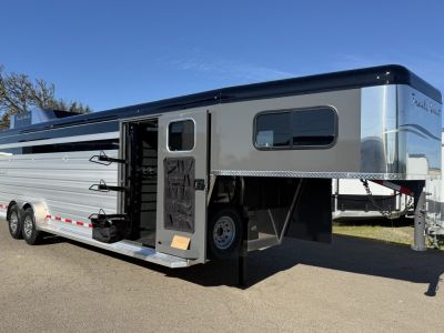 Used 2026 Trails West Santa FE 24' Straight Tack Stock / Stock Combo Trailer with Manufacturer Warranty!