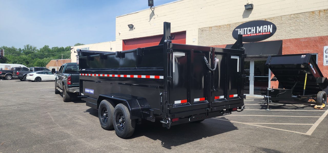 New 7 x 16 Sure-Trac Low-Pro Telescopic Dump Trailer 4ft Side 14k w/Hydraulic Jack