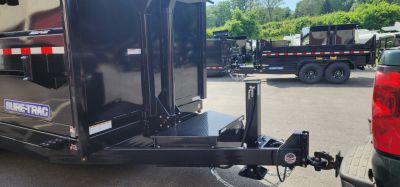 New 7 x 16 Sure-Trac Low-Pro Telescopic Dump Trailer 4ft Side 14k w/Hydraulic Jack
