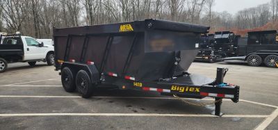 New 7 x 16 Big Tex Low Pro 14TD 4' High Sides Telescopic Dump Trailer 15.4K****7 Gauge Floor