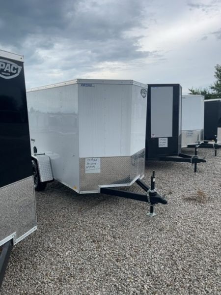 New 2026 Impact Trailers Quake 5x8 3K Ramp Door V-Nose