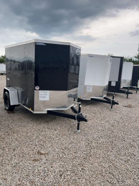 New 2026 Impact Trailers Quake 5x8 3K Ramp Door V-Nose