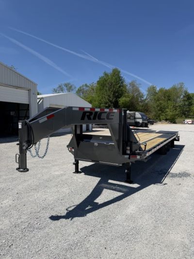 New 2026 Rice Trailers Gooseneck 14K 20+5 Mega Ramps