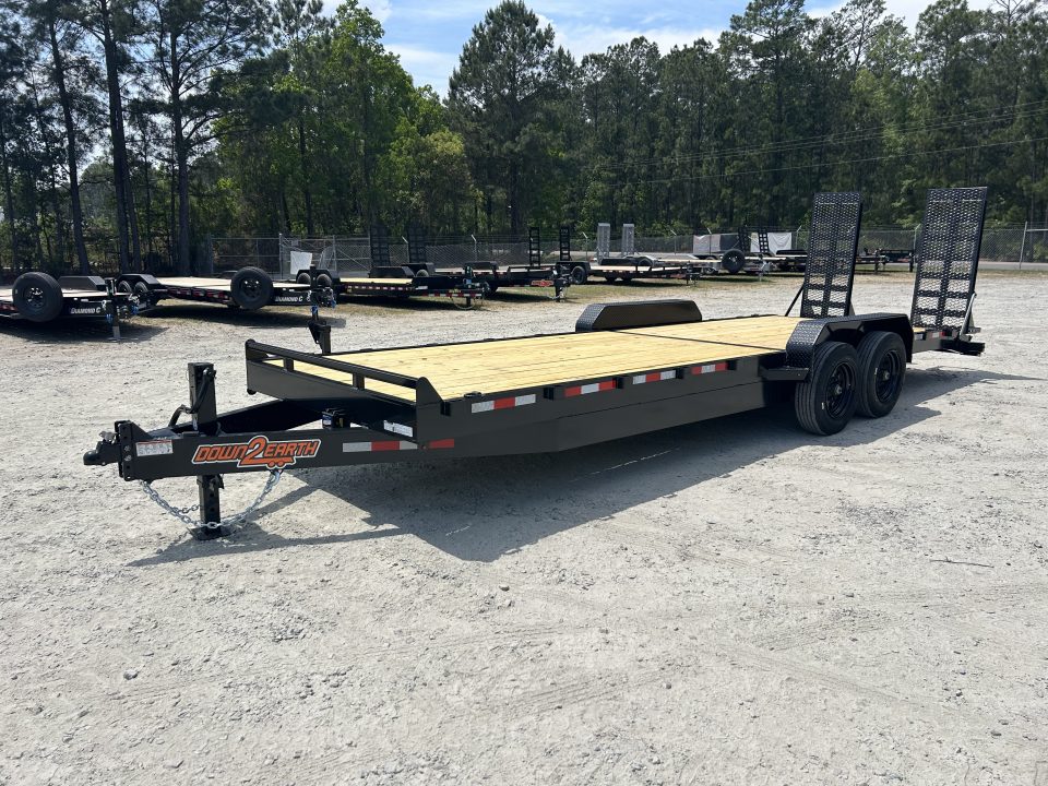 New 2027 Down 2 Earth Trailers 82x24 Equipment Trailer, 8K Axles, #12,211 lbs Payload