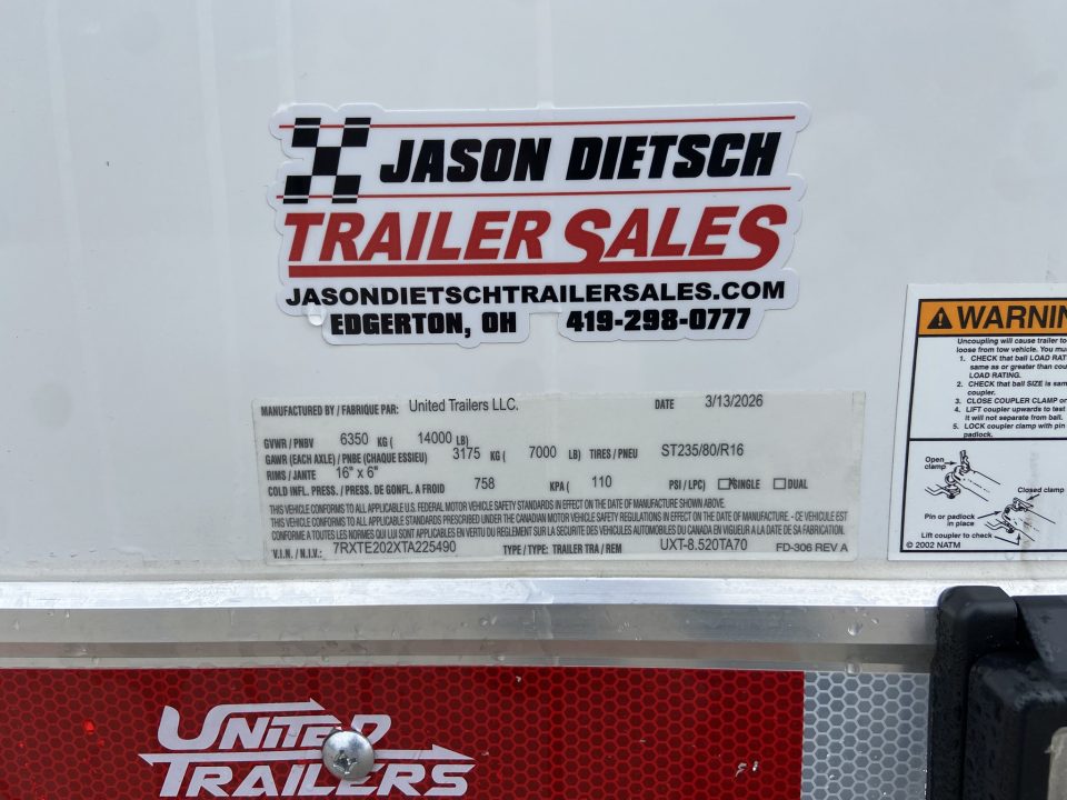 New United UXT-8.5X20 Contractor