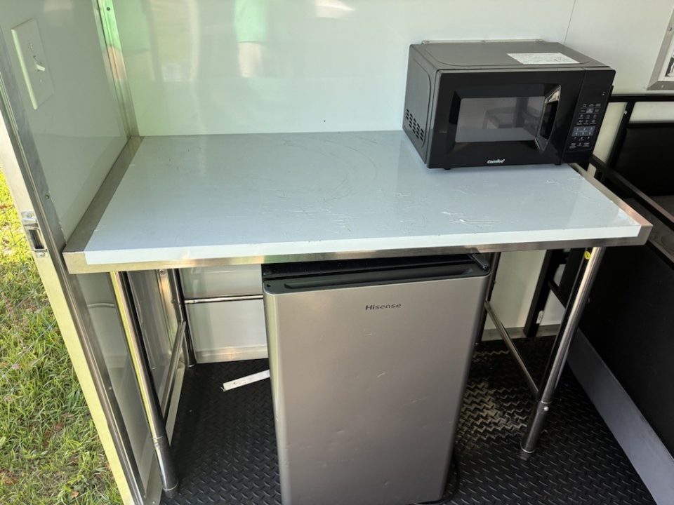 Used 2025 All World Trailers 8.5 X 24 Enclosed Travel Black Trailer with AC Unit with Bunk Beds and Bathroom Cargo / Enclosed Trailer