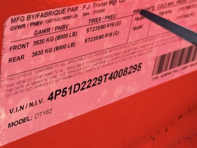 New 2026 PJ Trailers 7X16 (4FT WALL) DUMP TRAILER 16K GVWR Dump Trailer