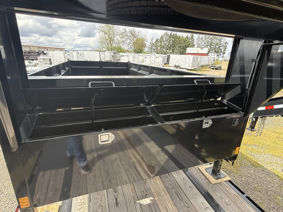 New 2026 Delco Trailers D414 Gooseneck Dump Trailer 83"x14' Black