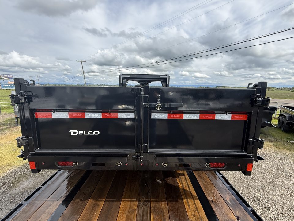 New 2026 Delco Trailers D414 Gooseneck Dump Trailer 83"x14' Black