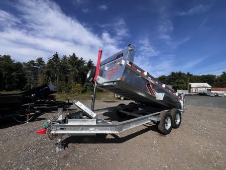 New 2026 Triumph 7x14 Dump Trailer- Galvanized/ 8  I beam/ Spreader Gate/ Tarp kit-Ramps - 14,000GVW