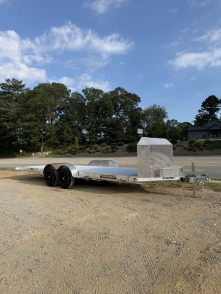 New 2027 Aluma 8220-H-ANV-TILT-TA-EL Tilt Trailer / ALL ALUMINUM / 82  WIDE X 20  LONG / 2-5200# ELECTRIC BRAKE AXLES