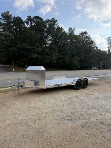 New 2027 Aluma 8220-H-ANV-TILT-TA-EL Tilt Trailer / ALL ALUMINUM / 82" WIDE X 20" LONG / 2-5200# ELECTRIC BRAKE AXLES