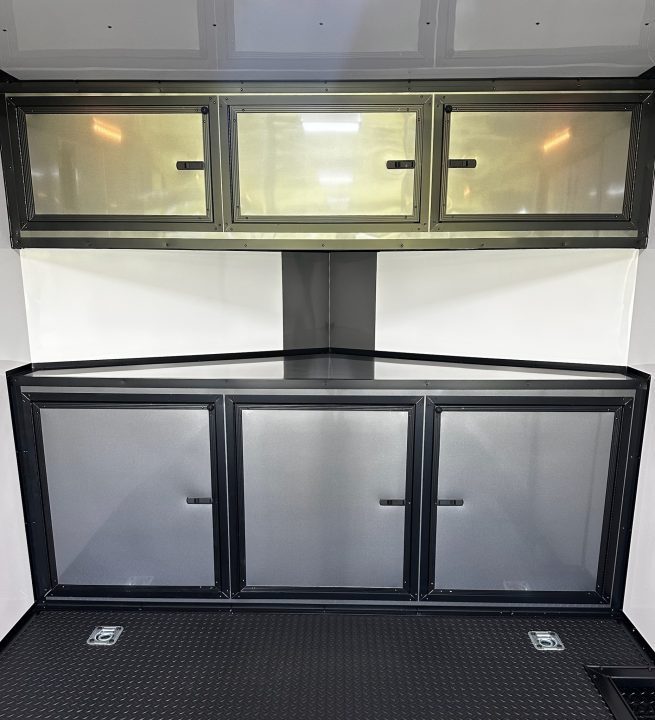 New 2026 Rock Solid Cargo 8.5x32 Race Trailer-Finished Interior-Triple 7000 TORSIONS -HD RAMP-10" BOGEY WHEELS-50 AMP ELECTRIC PACKAGE