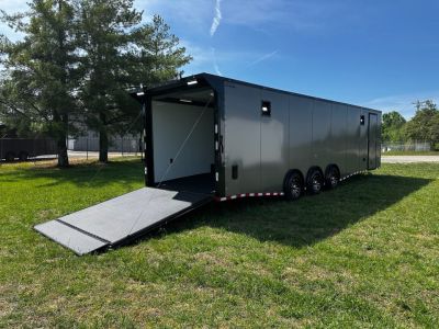 New 2026 Rock Solid Cargo 8.5x32 Race Trailer-Finished Interior-Triple 7000 TORSIONS -HD RAMP-10  BOGEY WHEELS-50 AMP ELECTRIC PACKAGE