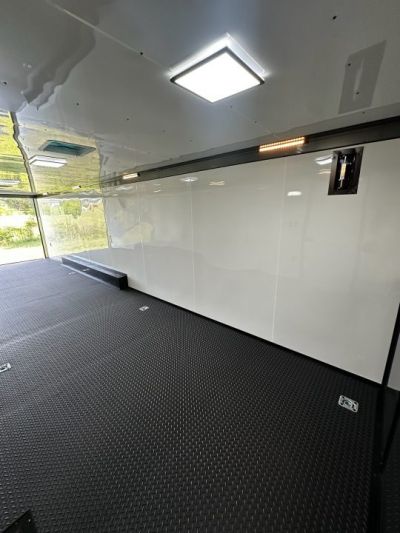 New 2026 Rock Solid Cargo 8.5x32 Race Trailer-Finished Interior-Triple 7000 TORSIONS -HD RAMP-10" BOGEY WHEELS-50 AMP ELECTRIC PACKAGE