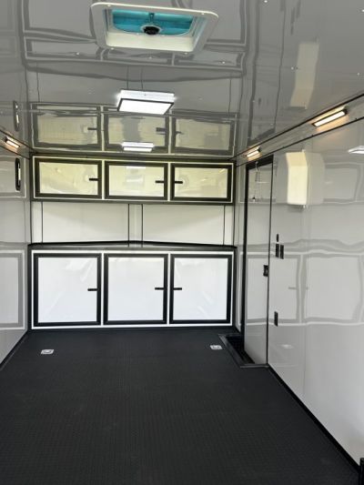 New 2026 Rock Solid Cargo 8.5x28 Race Trailer-Finished Interior-Triple 7000 TORSIONS -HD RAMP-10" BOGEY WHEELS