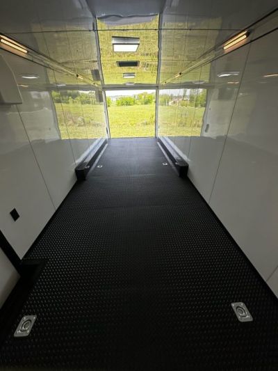 New 2026 Rock Solid Cargo 8.5x28 Race Trailer-Finished Interior-Triple 7000 TORSIONS -HD RAMP-10" BOGEY WHEELS