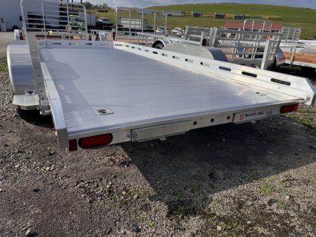 New 2027 Aluma 6'6" x 16' Tandem Axle Utility Trailer w/ Underbody Ramps